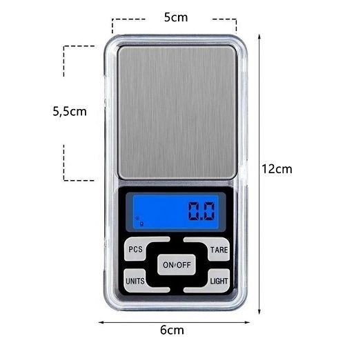 Mini Balança Alta Precisão Portátil Digital - 0,1g a 500g